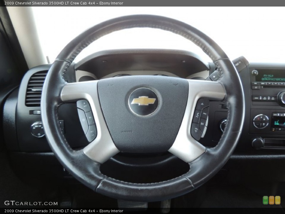 Ebony Interior Steering Wheel for the 2009 Chevrolet Silverado 3500HD LT Crew Cab 4x4 #78134222