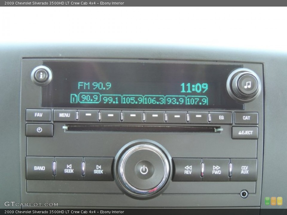 Ebony Interior Audio System for the 2009 Chevrolet Silverado 3500HD LT Crew Cab 4x4 #78134326