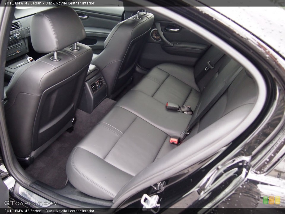 Black Novillo Leather Interior Rear Seat for the 2011 BMW M3 Sedan #78134733