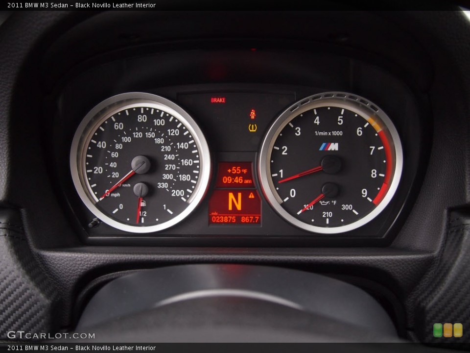 Black Novillo Leather Interior Gauges for the 2011 BMW M3 Sedan #78134887