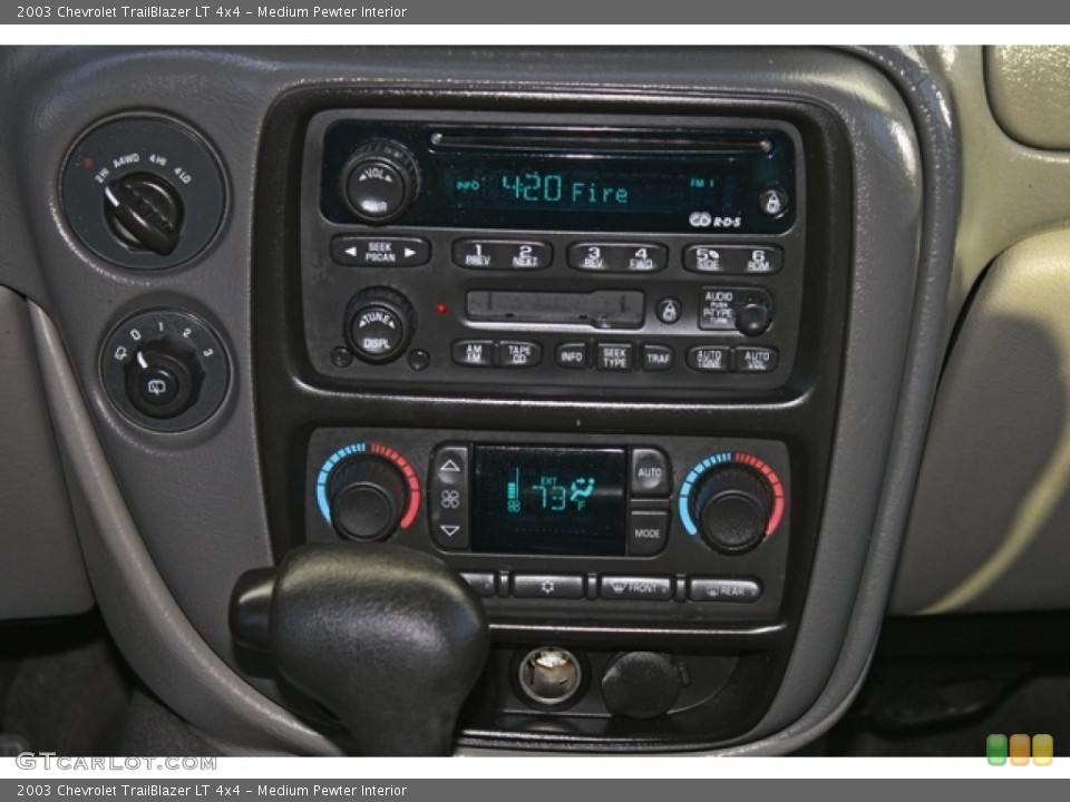 Medium Pewter Interior Controls for the 2003 Chevrolet TrailBlazer LT 4x4 #78135315