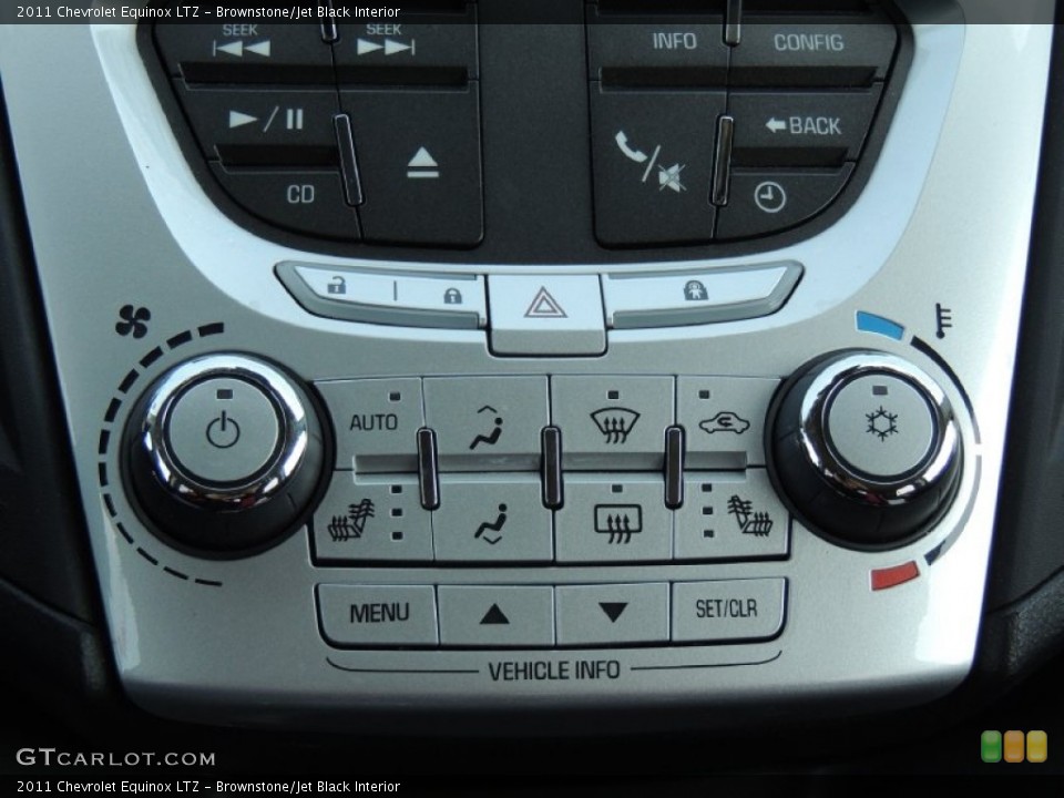 Brownstone/Jet Black Interior Controls for the 2011 Chevrolet Equinox LTZ #78135657