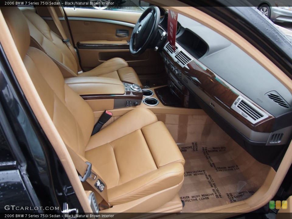 Black/Natural Brown Interior Photo for the 2006 BMW 7 Series 750i Sedan #78137220