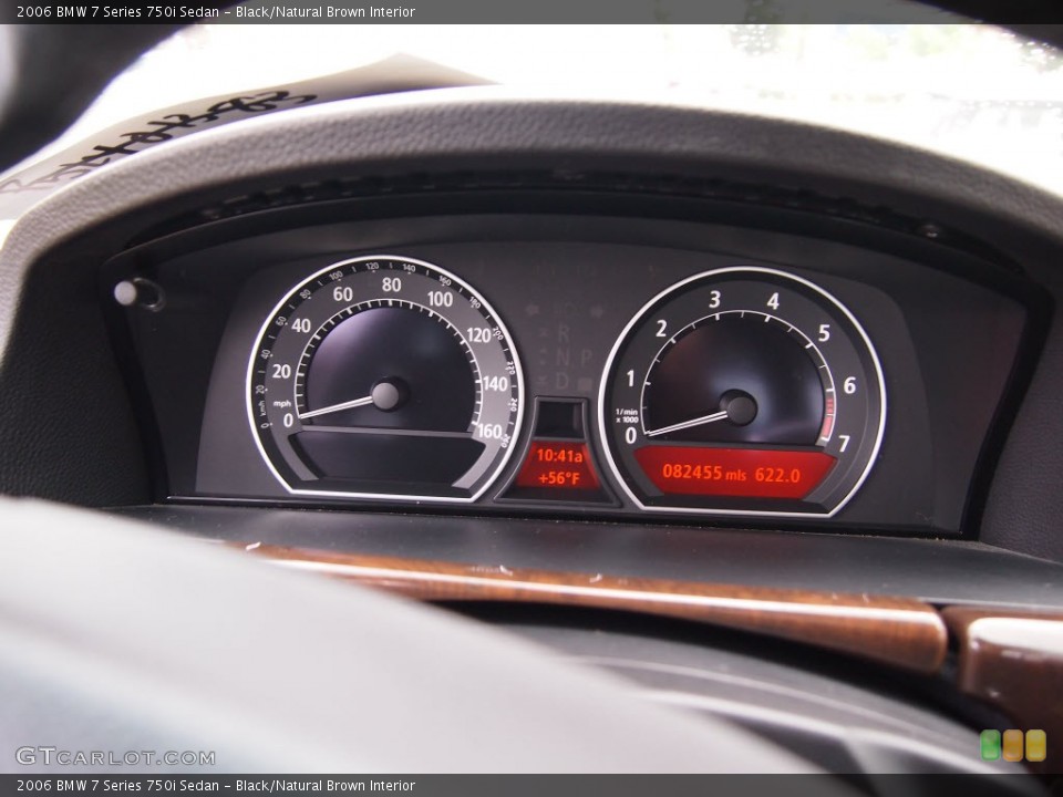 Black/Natural Brown Interior Gauges for the 2006 BMW 7 Series 750i Sedan #78137604