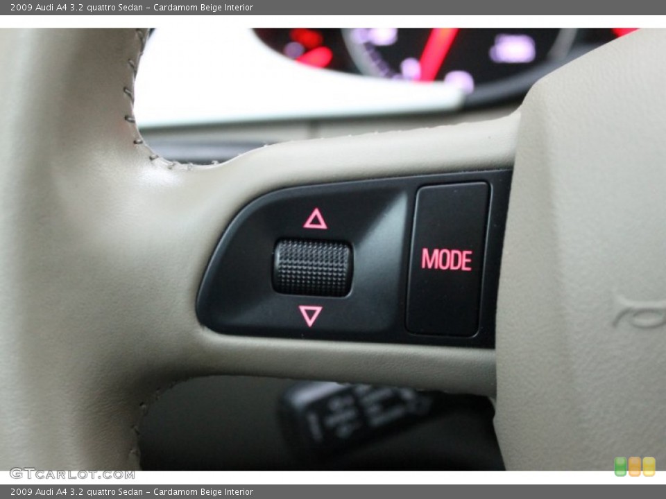 Cardamom Beige Interior Controls for the 2009 Audi A4 3.2 quattro Sedan #78137614
