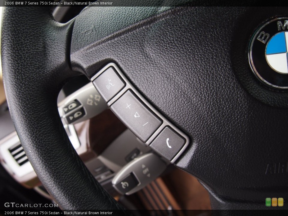 Black/Natural Brown Interior Controls for the 2006 BMW 7 Series 750i Sedan #78137670