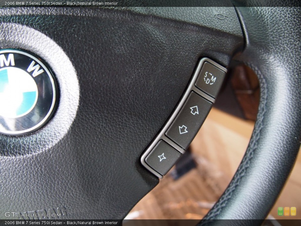 Black/Natural Brown Interior Controls for the 2006 BMW 7 Series 750i Sedan #78137697