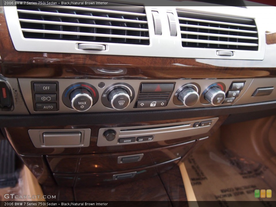 Black/Natural Brown Interior Controls for the 2006 BMW 7 Series 750i Sedan #78137741