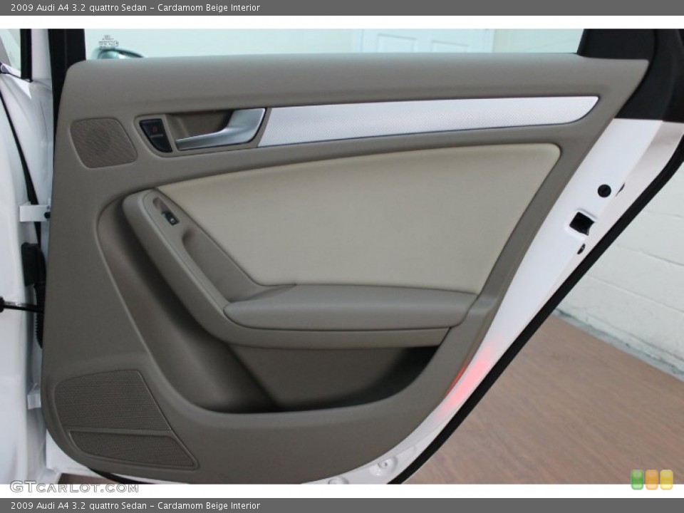 Cardamom Beige Interior Door Panel for the 2009 Audi A4 3.2 quattro Sedan #78137814