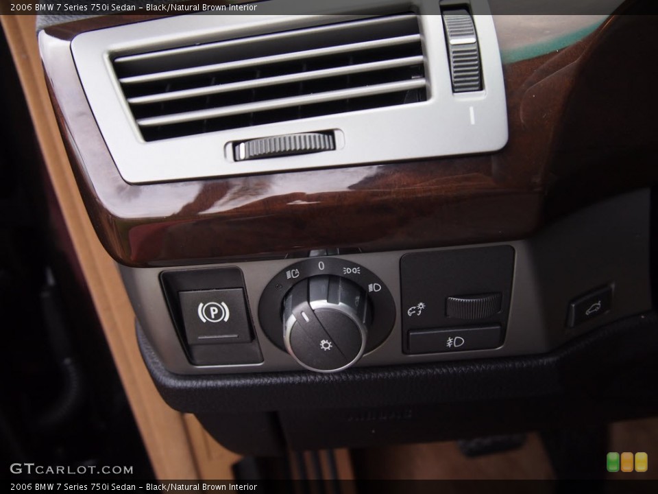 Black/Natural Brown Interior Controls for the 2006 BMW 7 Series 750i Sedan #78137826