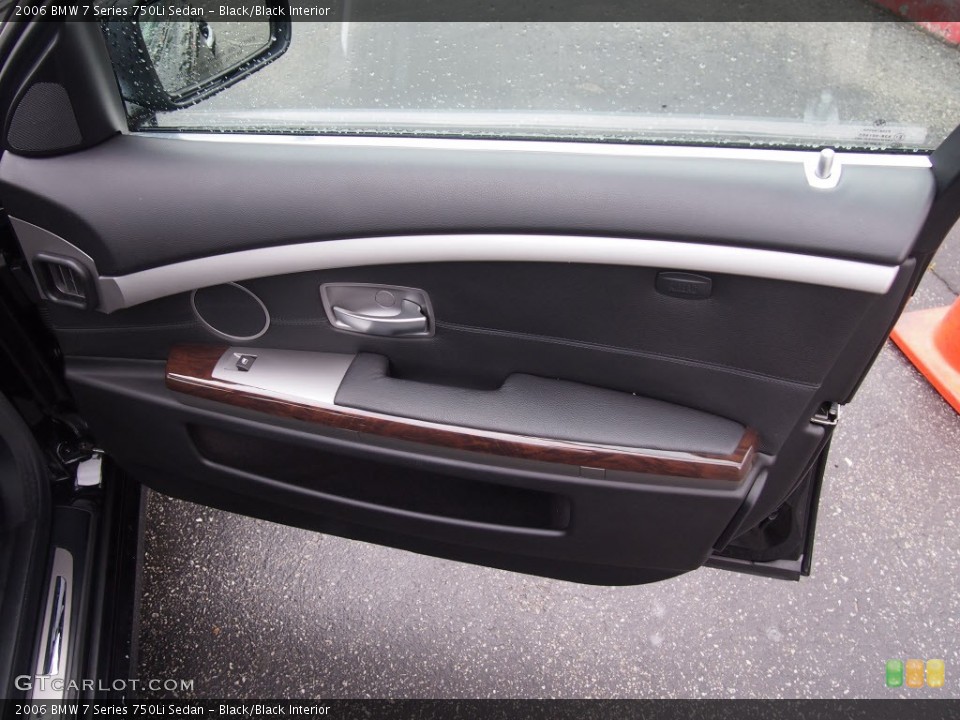 Black/Black Interior Door Panel for the 2006 BMW 7 Series 750Li Sedan #78137925