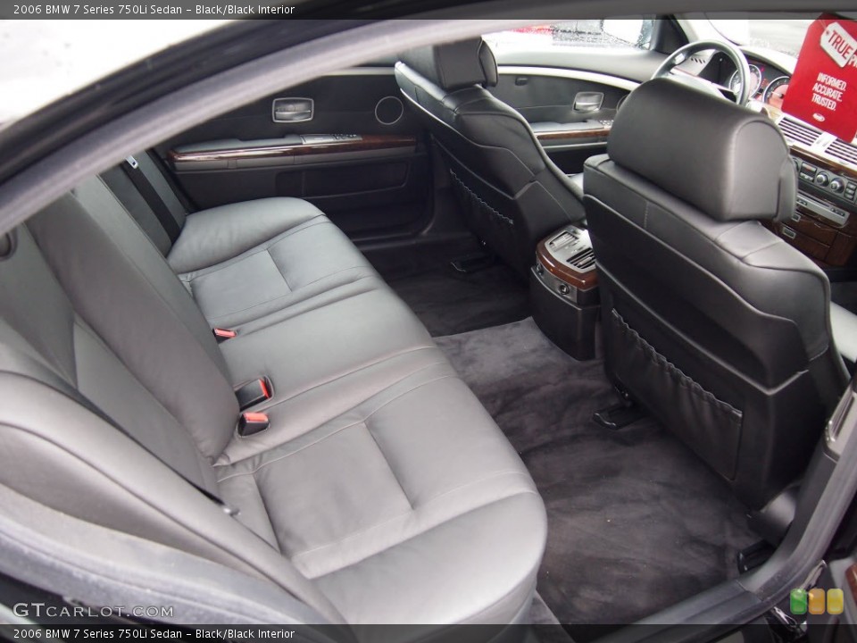 Black/Black Interior Rear Seat for the 2006 BMW 7 Series 750Li Sedan #78138024