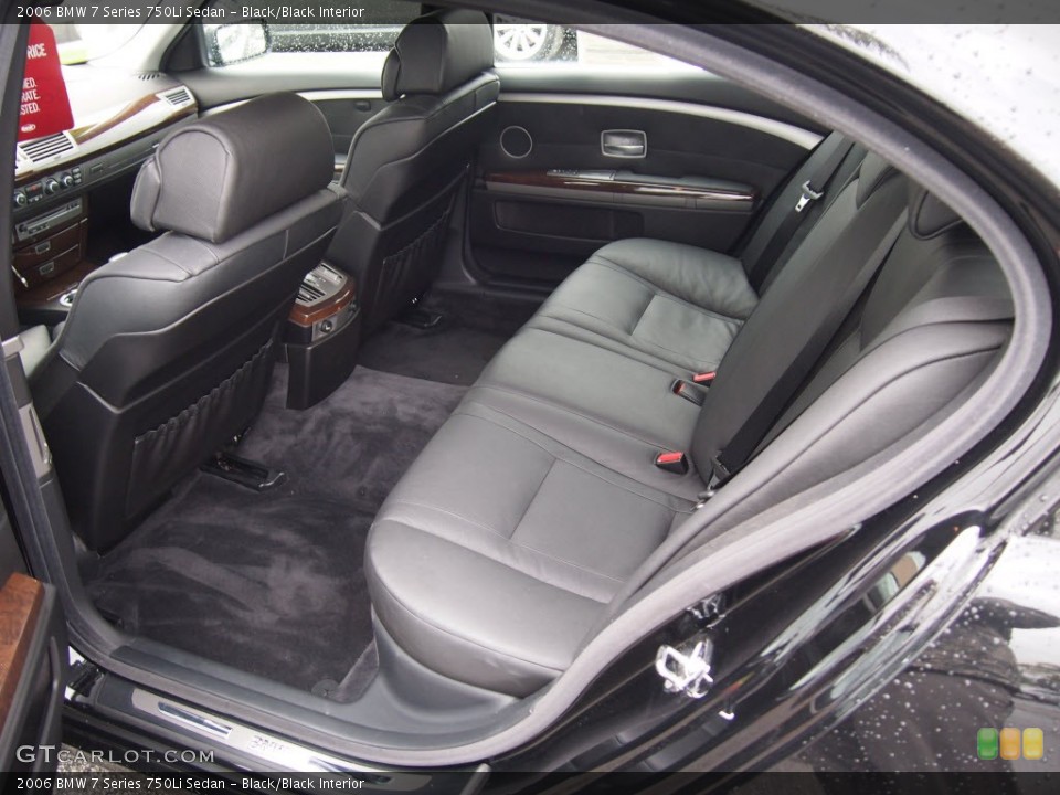 Black/Black Interior Rear Seat for the 2006 BMW 7 Series 750Li Sedan #78138220