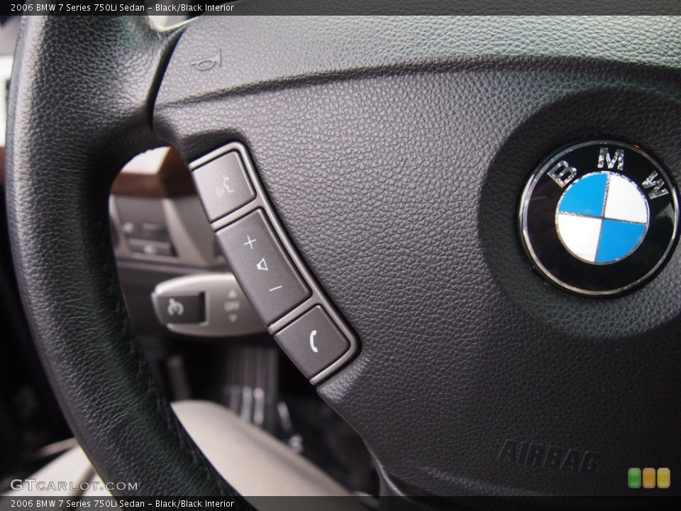 Black/Black Interior Controls for the 2006 BMW 7 Series 750Li Sedan #78138465