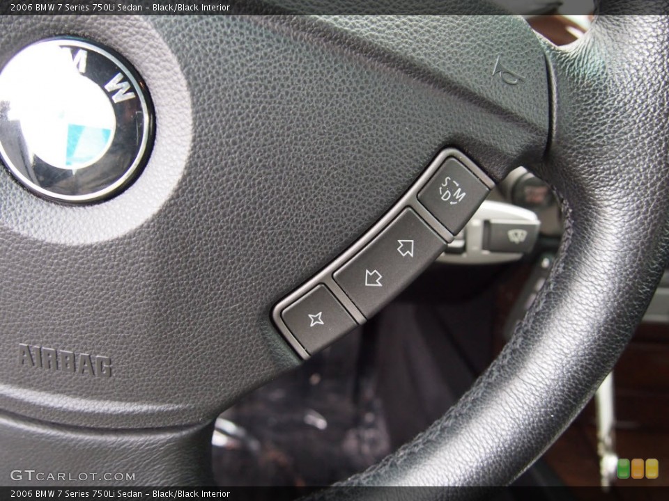Black/Black Interior Controls for the 2006 BMW 7 Series 750Li Sedan #78138502