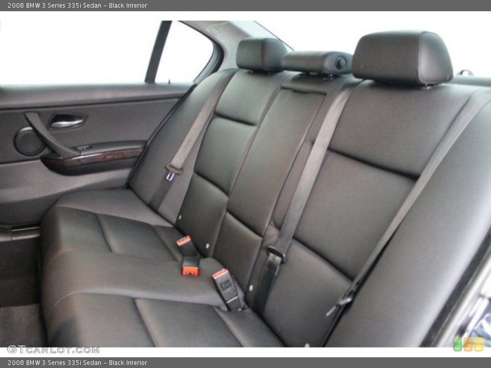 Black Interior Rear Seat for the 2008 BMW 3 Series 335i Sedan #78138524