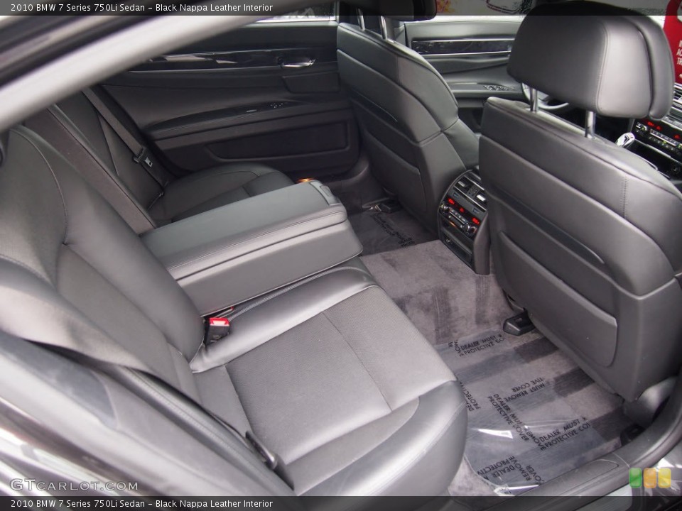 Black Nappa Leather Interior Rear Seat for the 2010 BMW 7 Series 750Li Sedan #78138828