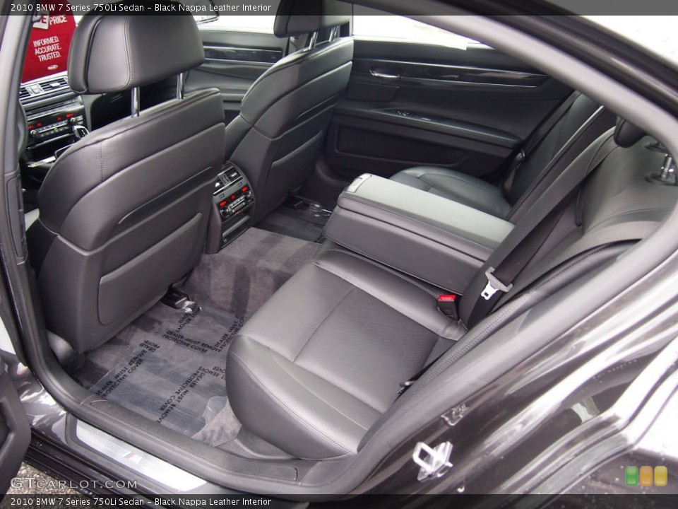 Black Nappa Leather Interior Rear Seat for the 2010 BMW 7 Series 750Li Sedan #78138984