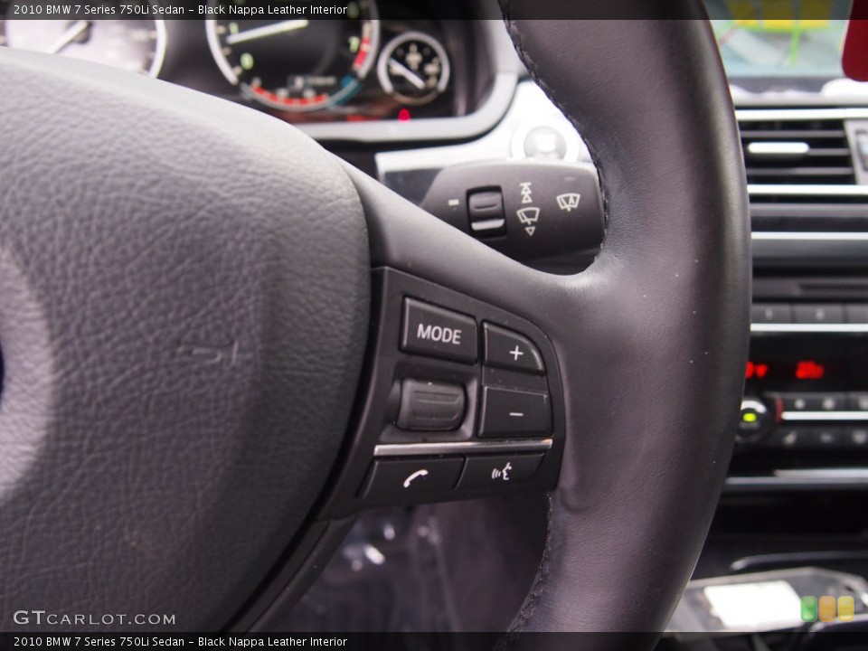 Black Nappa Leather Interior Controls for the 2010 BMW 7 Series 750Li Sedan #78139239