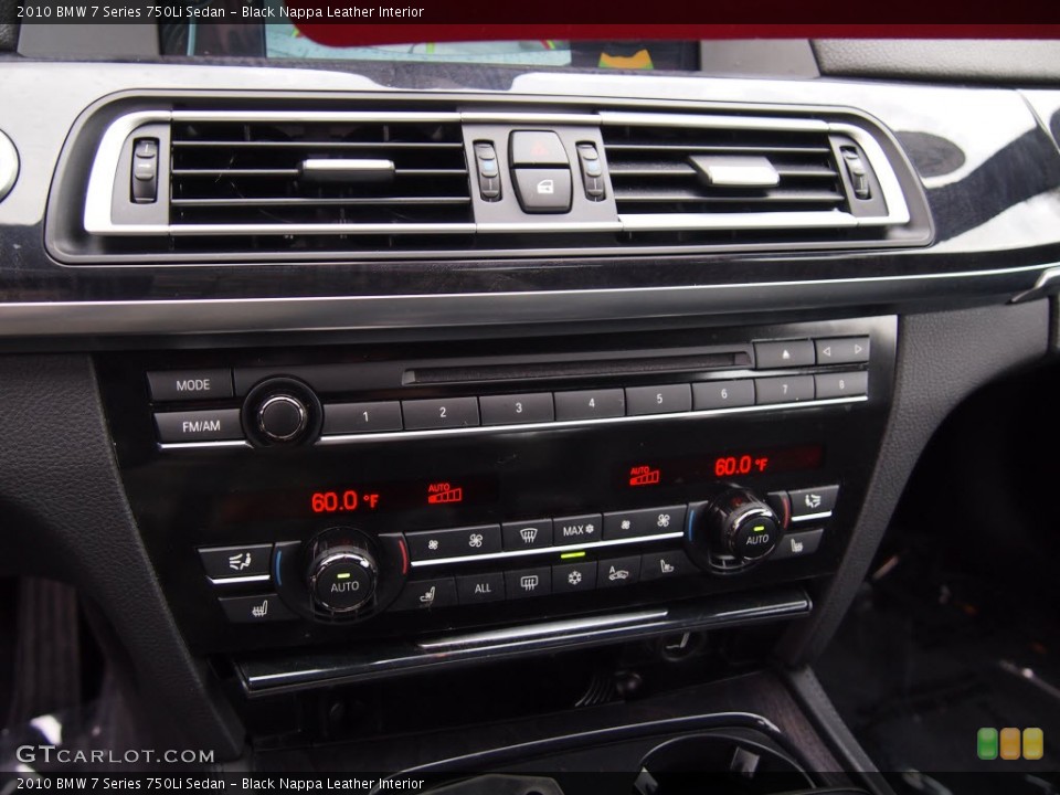 Black Nappa Leather Interior Controls for the 2010 BMW 7 Series 750Li Sedan #78139263
