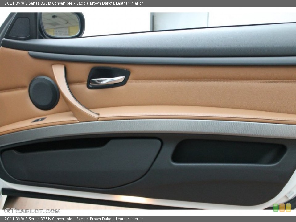 Saddle Brown Dakota Leather Interior Door Panel for the 2011 BMW 3 Series 335is Convertible #78139479