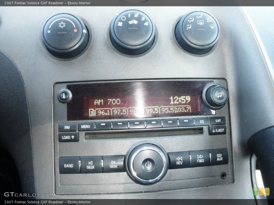 Ebony Interior Controls for the 2007 Pontiac Solstice GXP Roadster #78140247