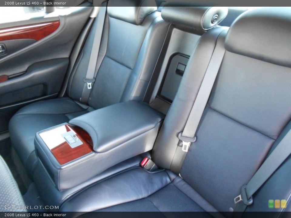 Black Interior Rear Seat for the 2008 Lexus LS 460 #78141576
