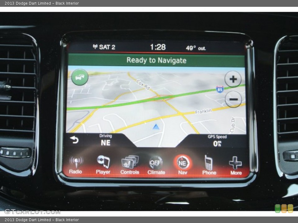 Black Interior Navigation for the 2013 Dodge Dart Limited #78142130