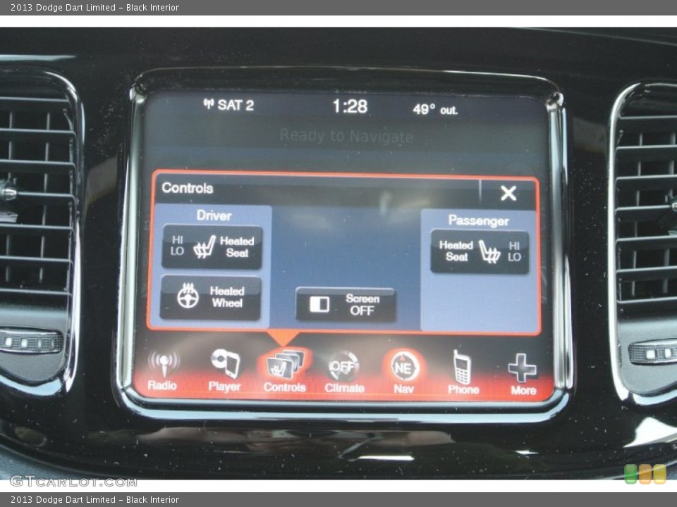Black Interior Controls for the 2013 Dodge Dart Limited #78142162