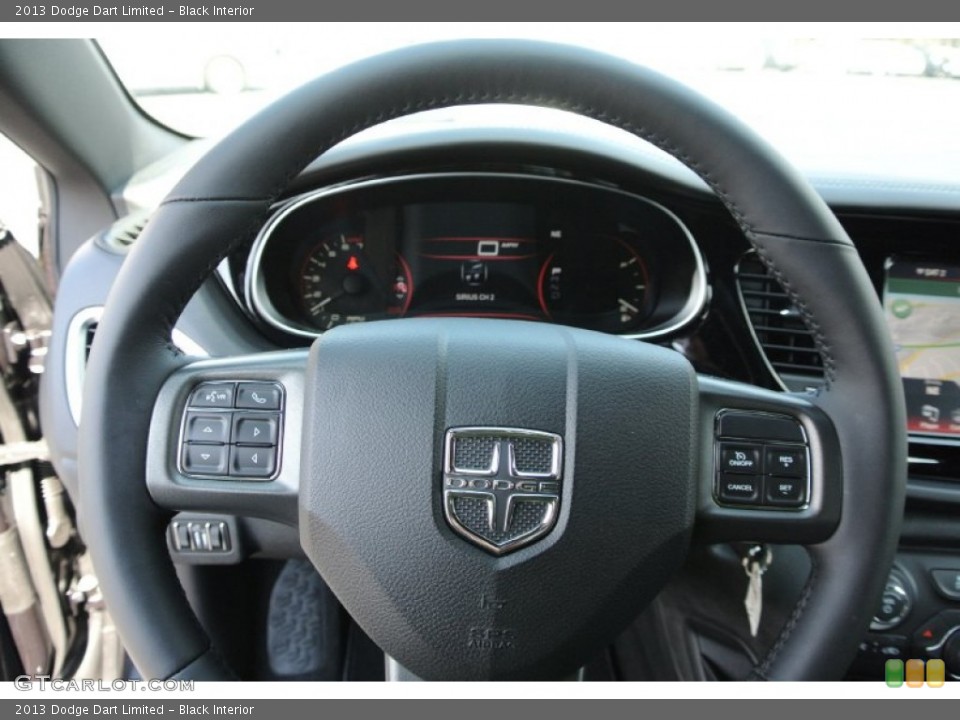Black Interior Steering Wheel for the 2013 Dodge Dart Limited #78142219