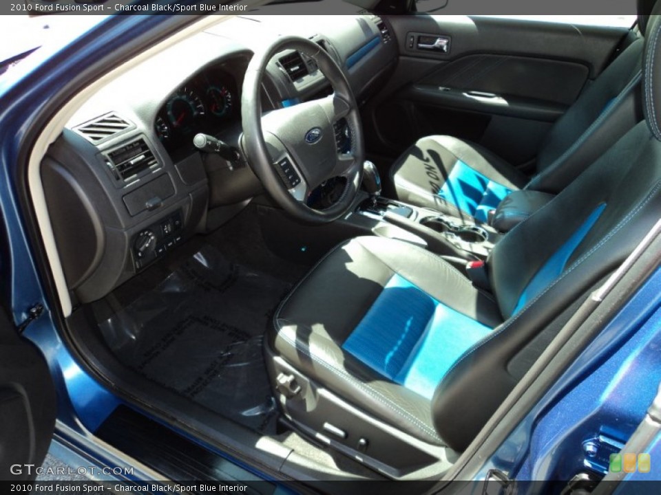 Charcoal Black/Sport Blue Interior Prime Interior for the 2010 Ford Fusion Sport #78142838