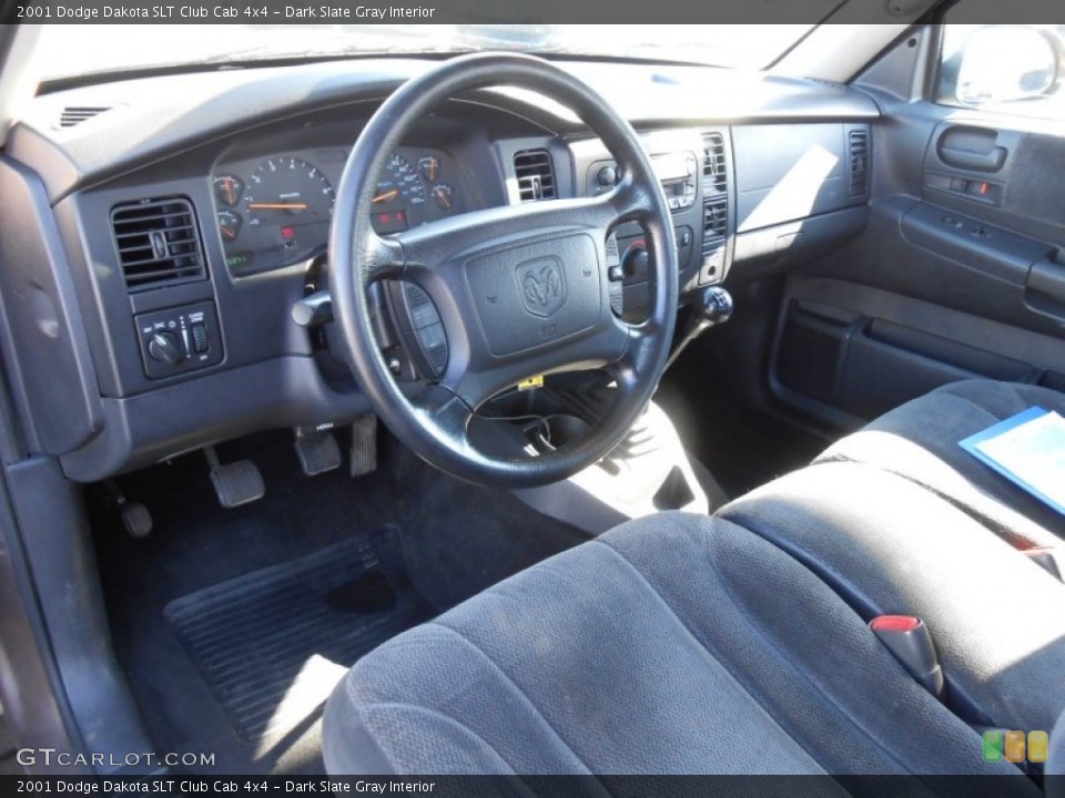 Dark Slate Gray 2001 Dodge Dakota Interiors