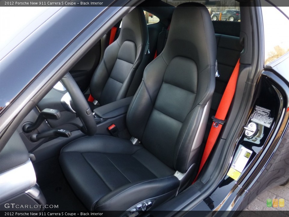 Black Interior Front Seat for the 2012 Porsche New 911 Carrera S Coupe #78149208