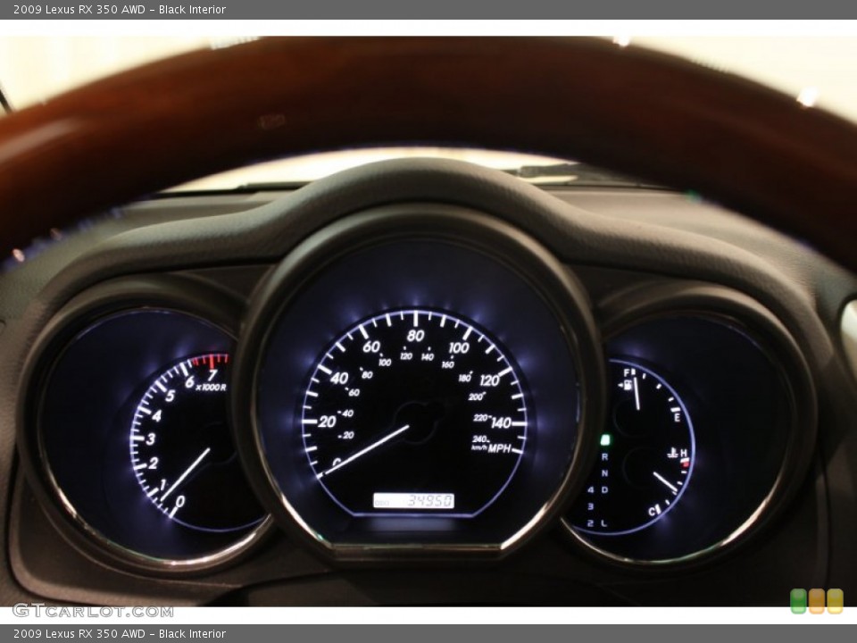 Black Interior Gauges for the 2009 Lexus RX 350 AWD #78149283