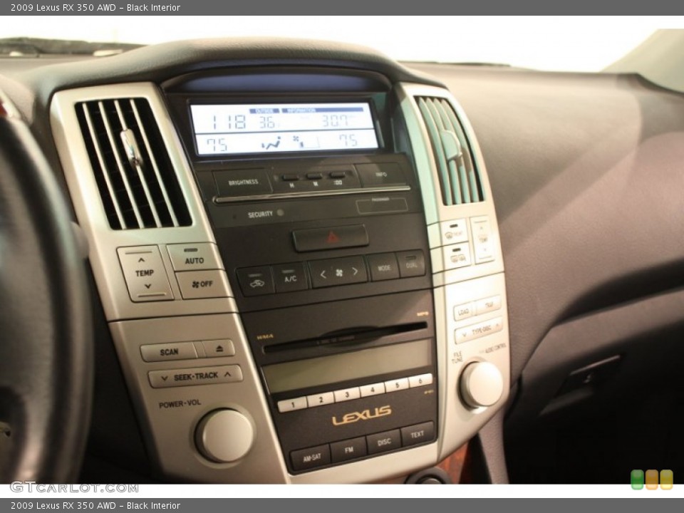 Black Interior Controls for the 2009 Lexus RX 350 AWD #78149301