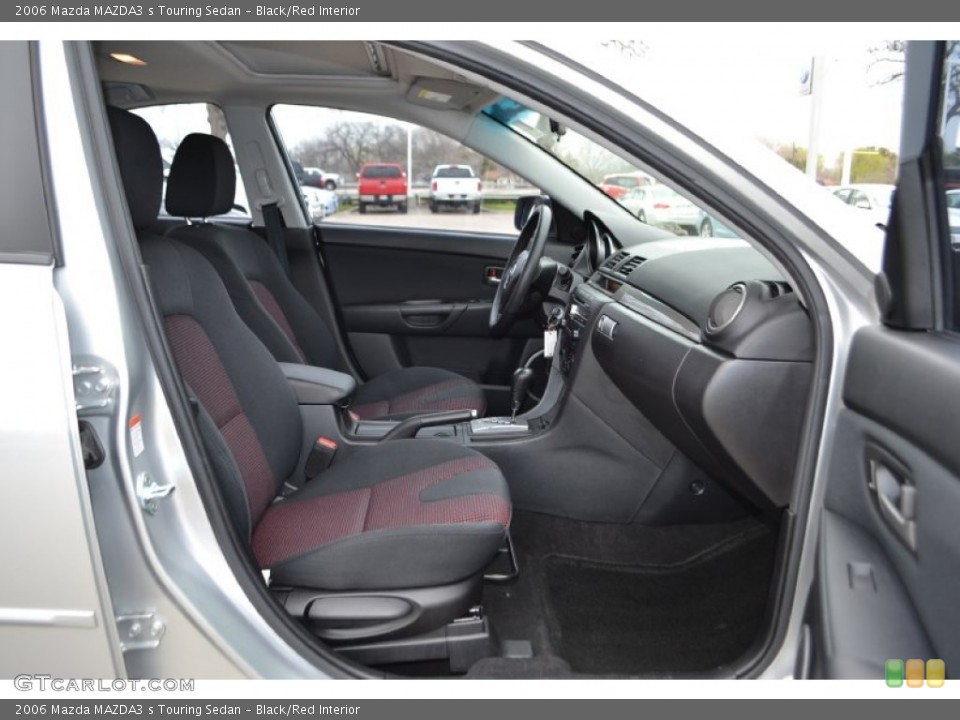 Black/Red Interior Front Seat for the 2006 Mazda MAZDA3 s Touring Sedan #78149438