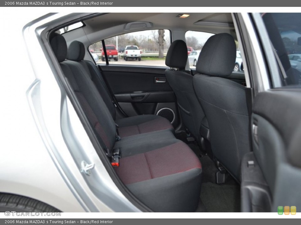Black/Red Interior Rear Seat for the 2006 Mazda MAZDA3 s Touring Sedan #78149466