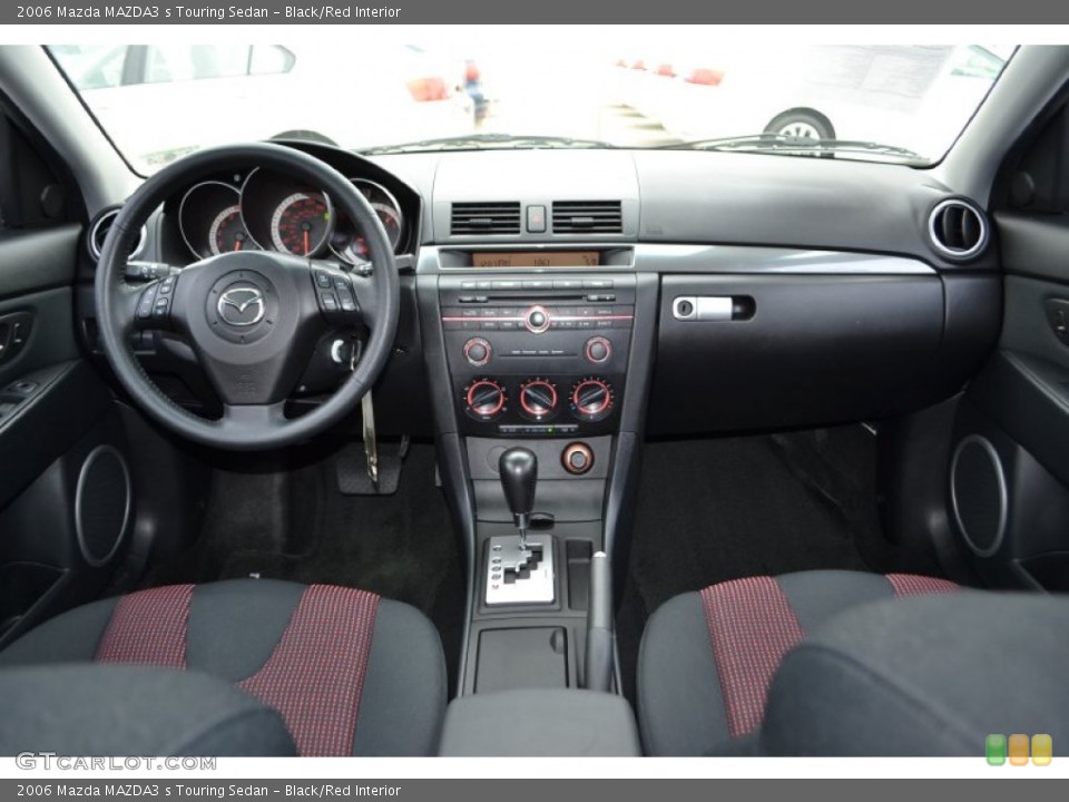Black/Red Interior Dashboard for the 2006 Mazda MAZDA3 s Touring Sedan #78149538