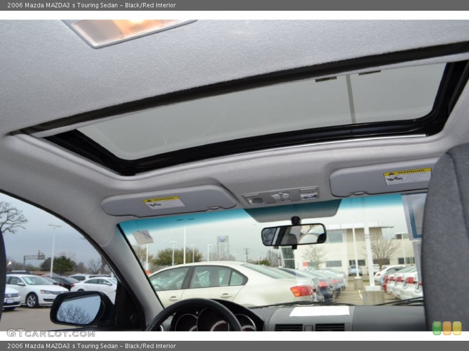 Black/Red Interior Sunroof for the 2006 Mazda MAZDA3 s Touring Sedan #78149661