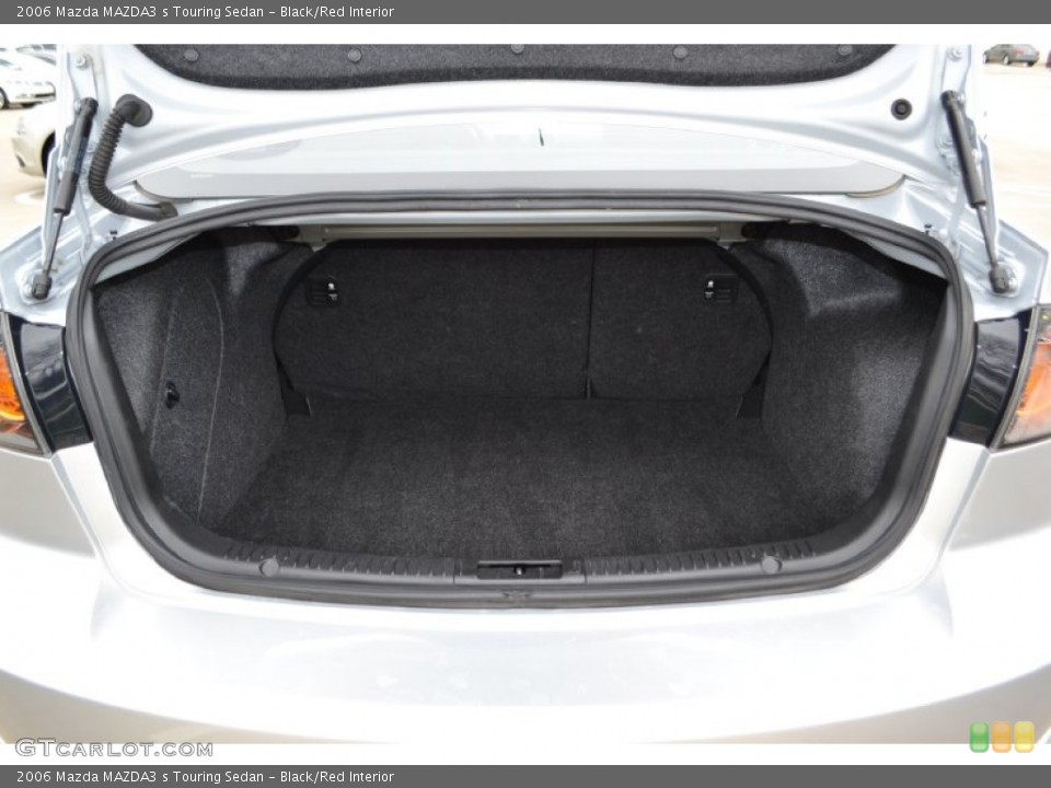 Black/Red Interior Trunk for the 2006 Mazda MAZDA3 s Touring Sedan #78149700