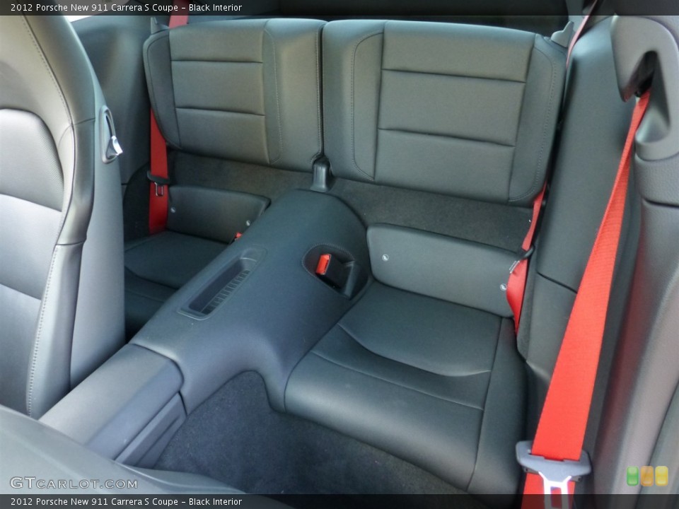 Black Interior Rear Seat for the 2012 Porsche New 911 Carrera S Coupe #78149716