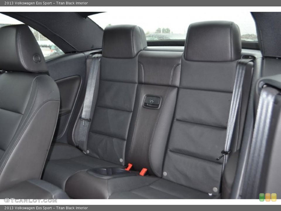 Titan Black Interior Rear Seat for the 2013 Volkswagen Eos Sport #78152528