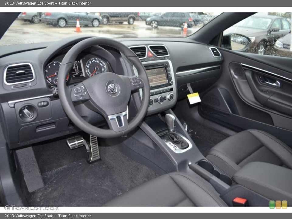 Titan Black Interior Dashboard for the 2013 Volkswagen Eos Sport #78152550