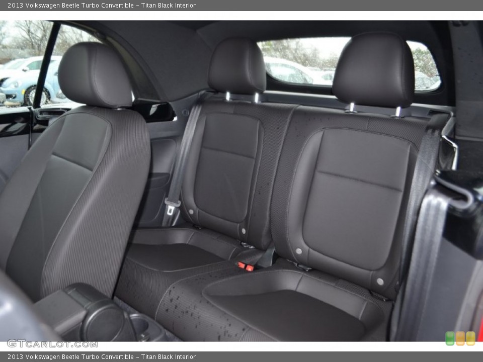 Titan Black Interior Rear Seat for the 2013 Volkswagen Beetle Turbo Convertible #78153050