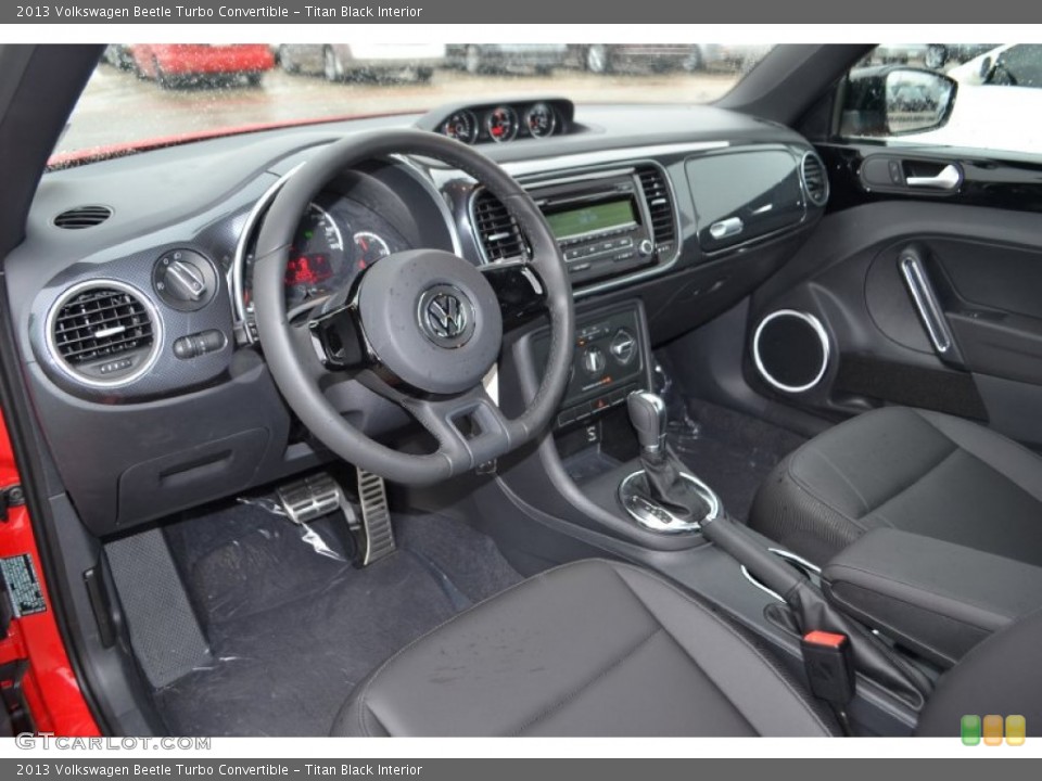 Titan Black Interior Prime Interior for the 2013 Volkswagen Beetle Turbo Convertible #78153072