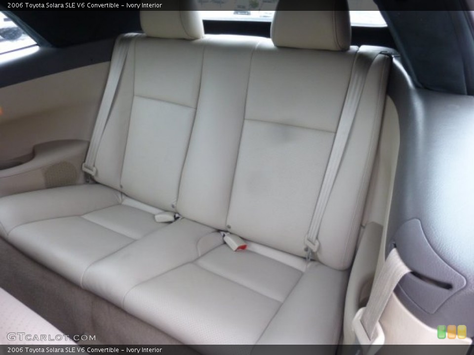 Ivory Interior Rear Seat for the 2006 Toyota Solara SLE V6 Convertible #78153423