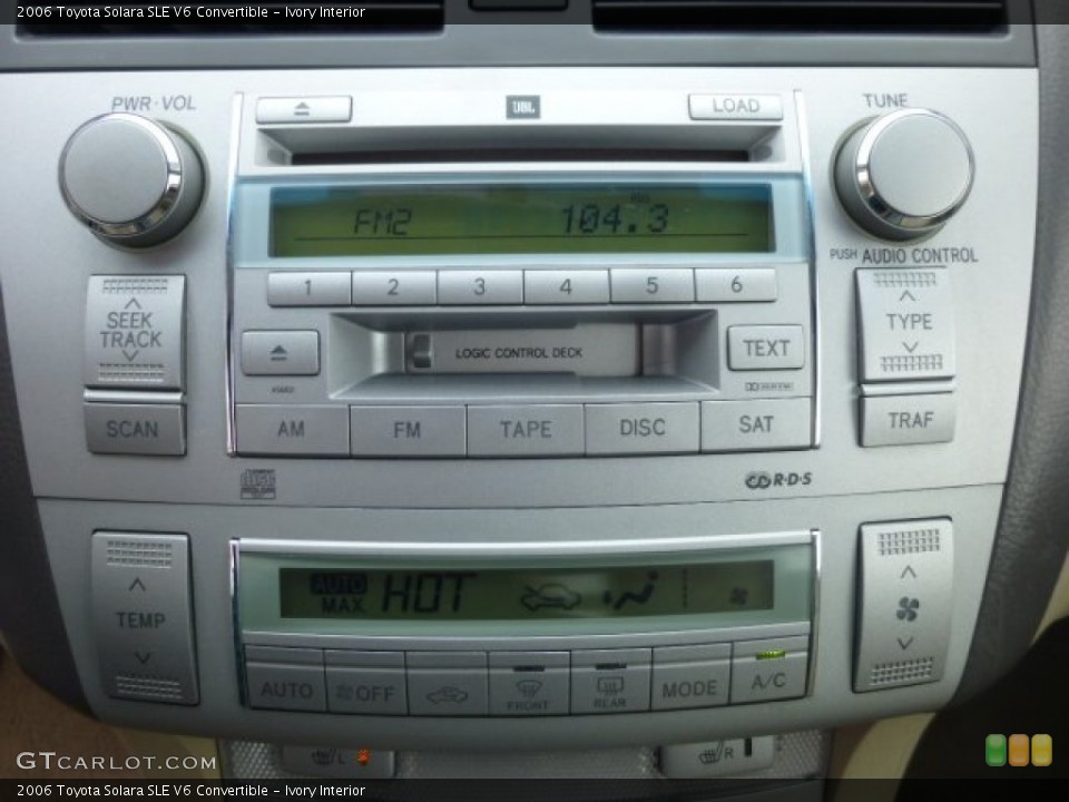 Ivory Interior Audio System for the 2006 Toyota Solara SLE V6 Convertible #78153507