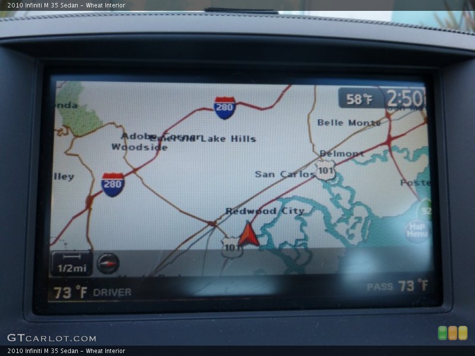 Wheat Interior Navigation for the 2010 Infiniti M 35 Sedan #78153591