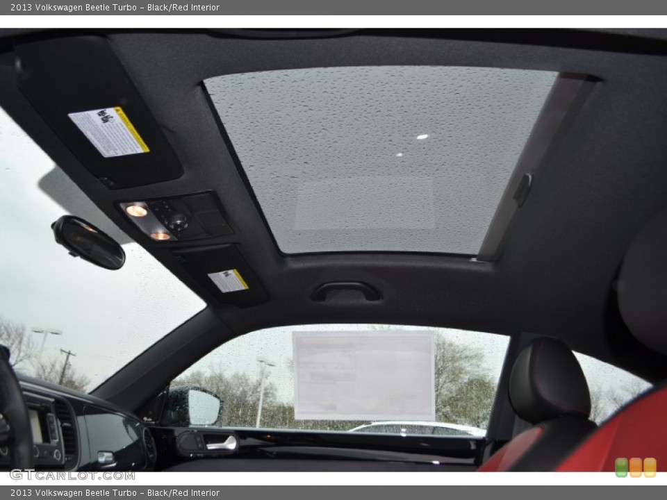 Black/Red Interior Sunroof for the 2013 Volkswagen Beetle Turbo #78153612