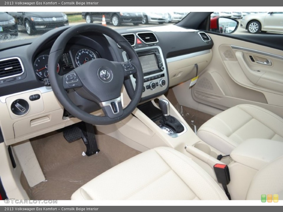 Cornsilk Beige 2013 Volkswagen Eos Interiors